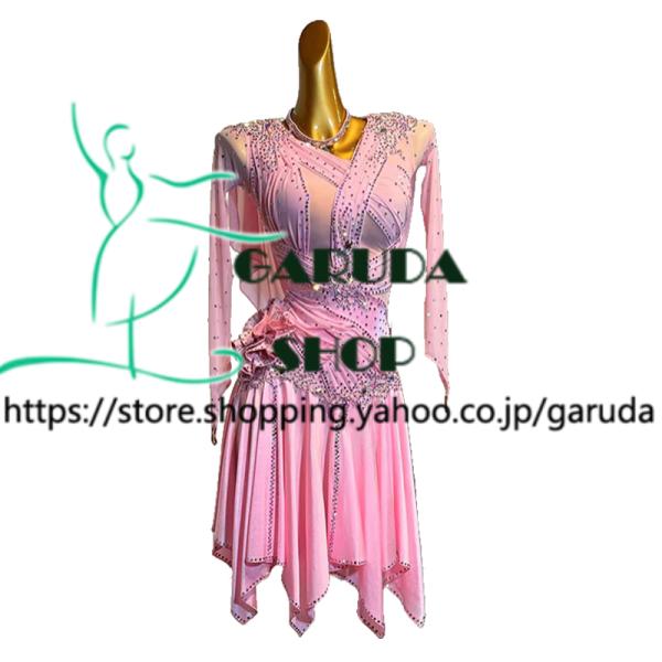 Garuda SHOP　社交ダンス高級衣装　ダンスドレス　セミオーダードレス　ラテン競技高級ドレス パーティードレス　ラテン衣装　 Latinドレス　 品番8421