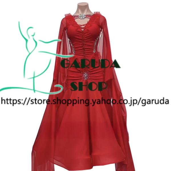 Garuda SHOP レディース社交ダンス衣装 競技ドレス モダンドレス高級