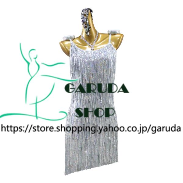 Garuda SHOP　レディース社交ダンス練習着　サイズ調整対応　ラテン練習ドレス競技試合レッスンウエア　スタンダードドレス　 ラテンドレス　品番8512