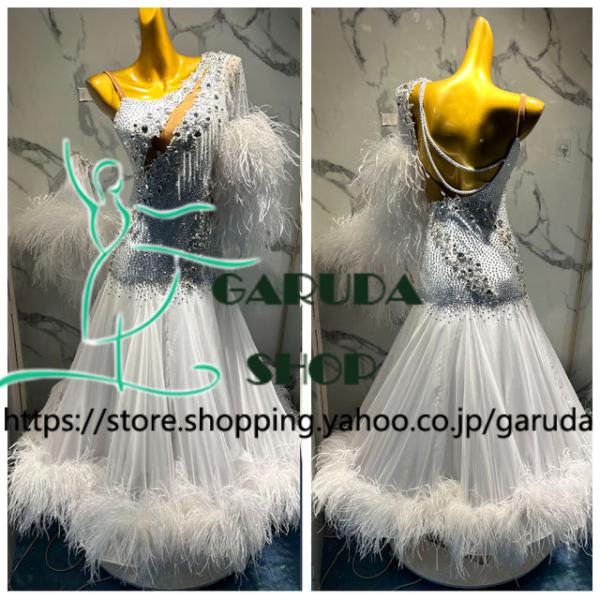 社交ダンス♡モダン　スタンダードドレス　競技　デモドレス スタンダードドレス WS0538 ブラックIII M 社交ダンス モダン