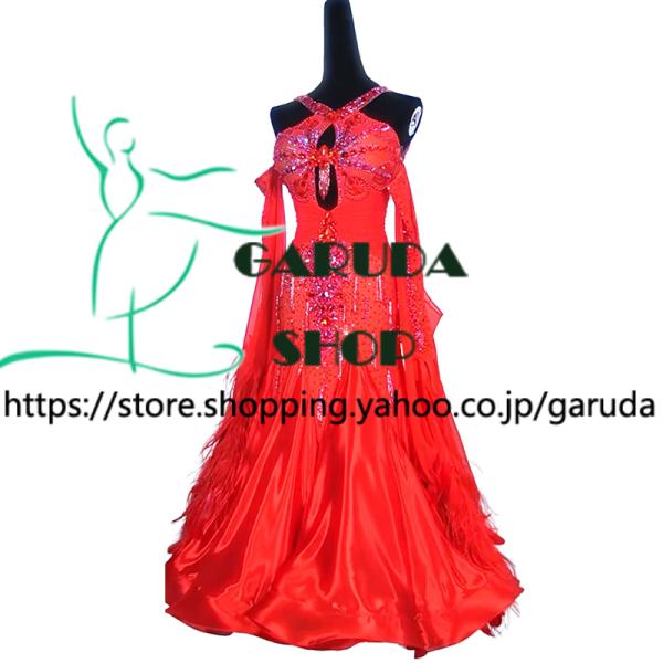 Garuda SHOP レディース社交ダンス衣装 競技ドレス モダンドレス高級