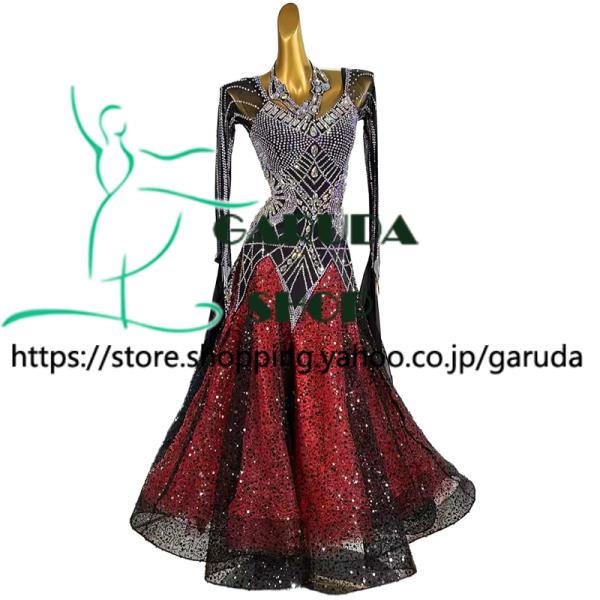 Garuda SHOP レディース社交ダンス衣装 競技ドレス モダンドレス高級