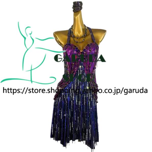 Garuda SHOP 社交ダンス高級衣装 セミオーダードレス ラテン競技高級