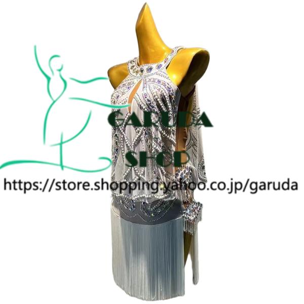 Garuda SHOP　社交ダンス高級衣装　セミオーダードレス　ラテン競技高級ドレス パーティードレス　社交ダンス衣装ラテン　 社交ダンス衣装ルンバ 　品番9447