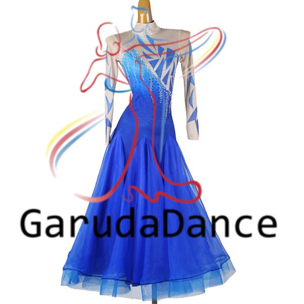 Garuda SHOP　レディース社交ダンス衣装　ダンスドレス　サイズ調整可能　モダン競技発表会パーティドレス 　ダンスレッセン練習用ドレス　 品番9602