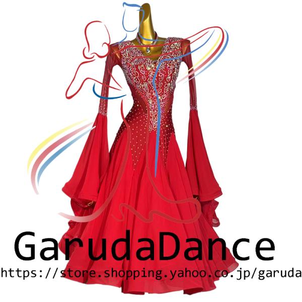 Garuda SHOP レディース社交ダンス衣装 競技ドレス モダンドレス高級