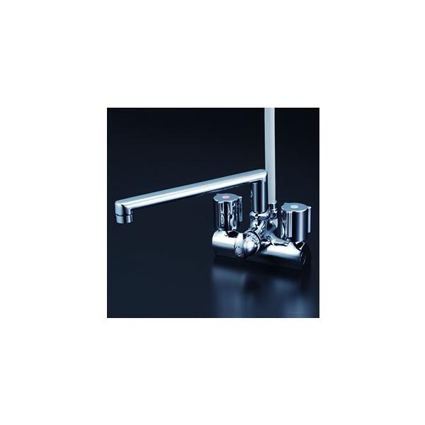 KVK デッキ形一時止水付2ハンドルシャワー KF206G (水栓金具 KVK デッキ形一時止水付2ハンドルシャワー KF206G (水栓金具