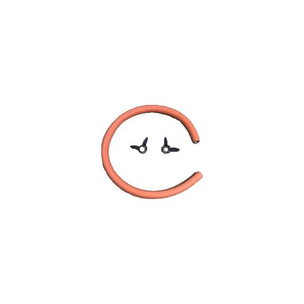 プロパンガス LPG用ゴムホース 内径 φ9.5(色:オレンジ) 4m LPH954 (ゴム管止め 2ヶ付)