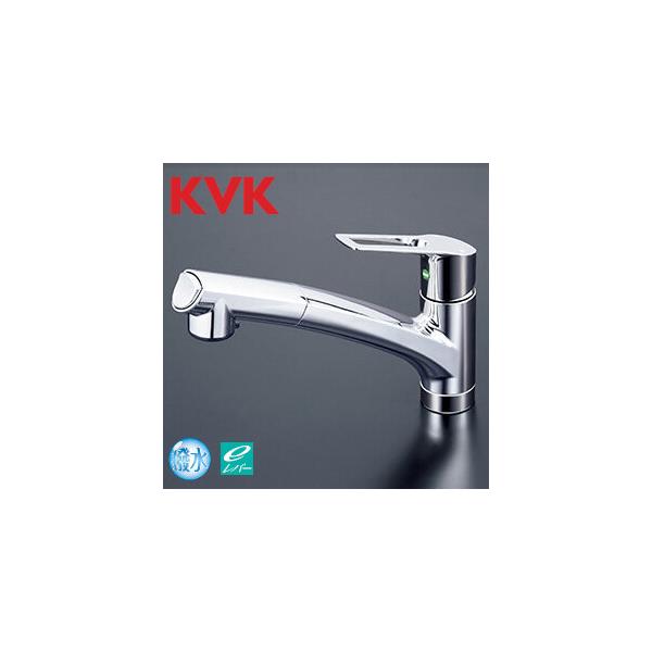 KVK シングルシャワー付混合栓(撥水)(eレバー) KM5021TECHS (水栓金具) 価格比較