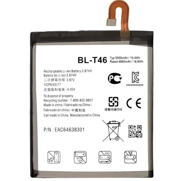 LGV60 ThinQ対応 バッテリーBL-T46 5000mAhG V60 ThinQ ドコモ L-51A / ソフトバンク A001LG / V60 LMV600 LGLG 韓国 エルジー LGエレクトロニクスAndroid スマートフ...