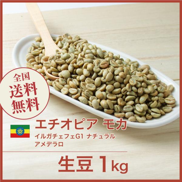 生豆 コーヒー 1kg エチオピア モカ イルガチェフェG1 ナチュラル