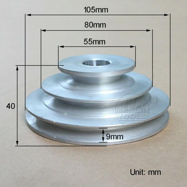 穴径 20mm Vベルト3/8”(9.525mm)対応 3溝 ベルトプーリー GAVAN