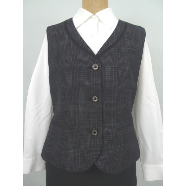 ●メーカー：アイトス●品番：HCV8110-099●商品名：事務服ベスト【中古】●カラー：ブラック●サイズ：・９号(着丈:50 肩幅:33 バスト:89)・11号(着丈:51 肩幅:34 バスト:93)・13号(着丈:52 肩幅:35 バス...
