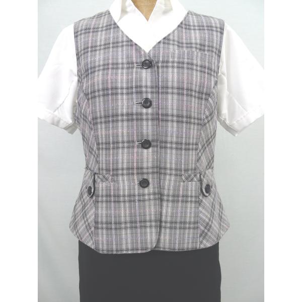 ●メーカー：FOLK●品番：FV36084-9●商品名：事務服ベスト【中古】●カラー：ブラック●サイズ：・7号(着丈:48 肩幅:33 胸囲:84)・9号(着丈:49 肩幅:34 胸囲:88)・11号(着丈:50 肩幅:35 胸囲:92)・...