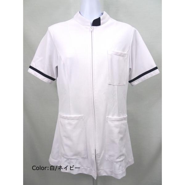 ●メーカー：住商モンブラン●品番：73-1288●商品名：女性ジャケット【中古】●カラー：白/ネイビー●サイズ：・S(着丈:68 バスト:88 袖丈:21 肩幅:38)・M(着丈:69 バスト:92 袖丈:22 肩幅:39)●素材：・ポリエ...