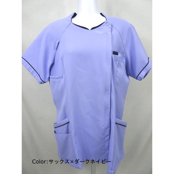 白衣 サイズ：M レディスジップスクラブ  7064SC-2 フォーク（ＦＯＬＫ）返品交換不可