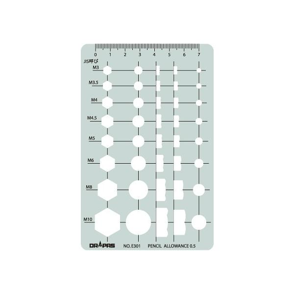ドラパス テンプレート E301 ボルトナット定規 31301 bme6fzu ドラパス テンプレート 31-E301 ボルトナット定規 ※メール便対応