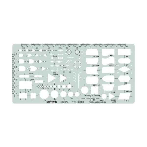 ドラパス テンプレート E407 マイコン設計定規 31407 bme6fzu ドラパス テンプレート 31-E407 マイコン設計定規 ※メール便対応可