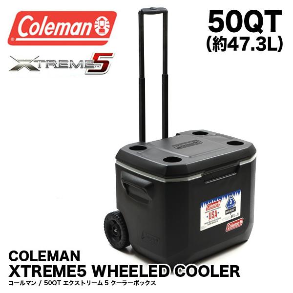 コールマン Coleman クーラーボックス エクストリーム 50QT ホイールクーラー キャスター付き 約47L 大容量 BLACK  3000005145 :vf-clm-3000005145:BELL 通販 