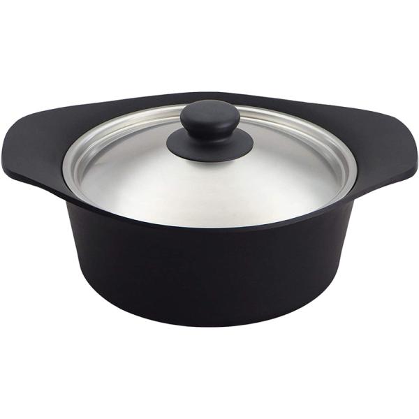 鉄鍋深型 22cm 南部鉄器・ステンレス蓋付き IH対応