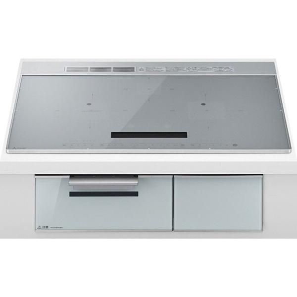 MITSUBISHI 三菱電機 IHクッキングヒーター CROSS-TOPシリーズ CS-A107-S シルバー 3口IH 75cm ビルトイン