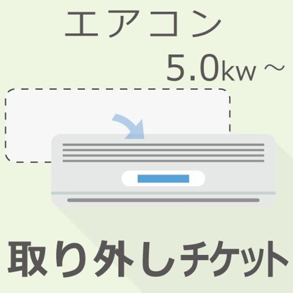 本チケットは【5.0Kw以上】の「エアコン」をご注文いただき、既存のエアコンの取り外しをご希望される方が対象となります。※窓用エアコンは対象外です。※「標準工事チケット」または「同時回収＆工事」と本チケットを合わせてご注文ください。※本チケ...