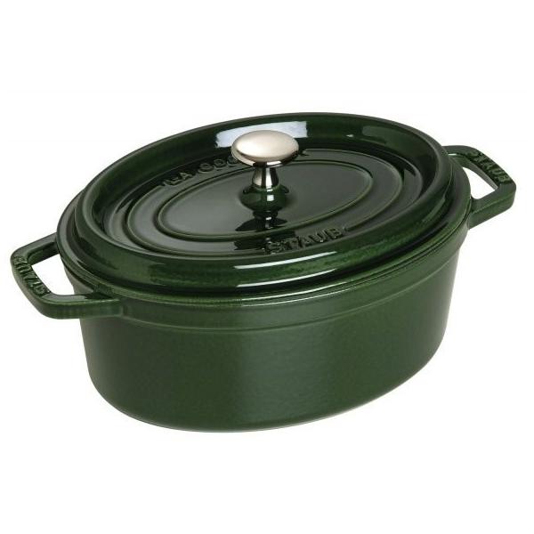 STAUB グリーンオーバル鍋 約23cm ストウブ Staub 両手 ホーロー 鍋 ピコココット オーバル 23cm IH対応