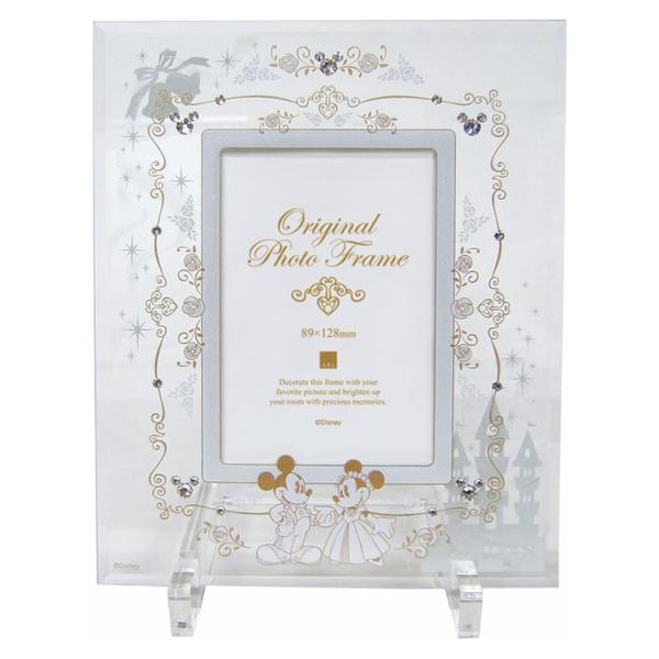 【商品の特徴】ミッキー＆ミニーアートを使用したウェディングギフトに最適なフォトフレームです。【商品の仕様】フォトサイズ：サービスLサイズ×1外寸：W180×H218×D5 奥行：110mm　箱寸：W195×H235×D30重量：約500g対...