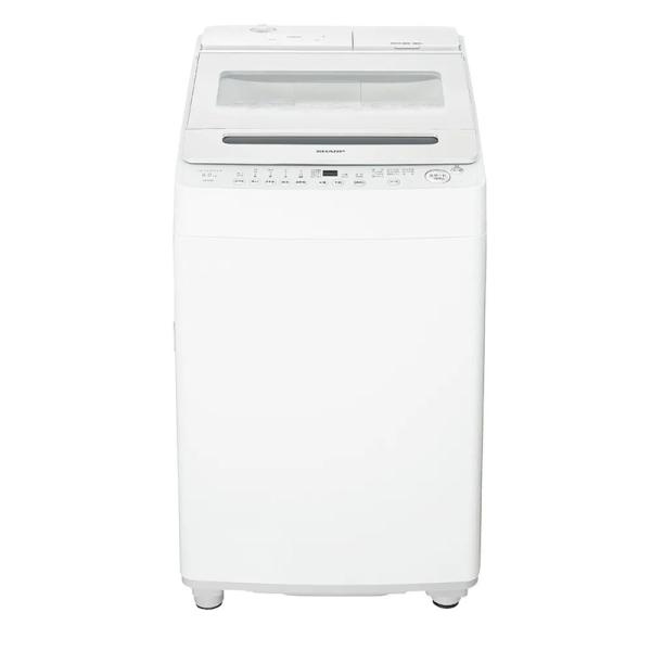 SHARP シャープ 全自動洗濯機 穴なし槽 ES-SV8K-W ホワイト 8kg 縦型 自動投入 インバーター搭載