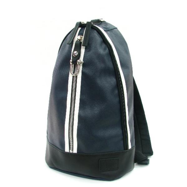 森野帆布 ボディバッグ L SF-0202 NV ネイビー×ホワイト : GBFT