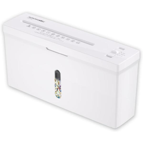 AURORA オーロラ 卓上シュレッダー DS250MQ コンパクト ホワイト 家庭用
