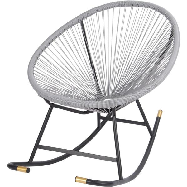 【商品の特徴】・ゆらゆらと揺れる動きが心地いい、カラダ全体が包み込まれるようなチェア。・屋内外どちらでも使用でき、テラスやバルコニーはもちろん、リビングや寝室に置いても◎ ・座面はコードが巻きつけられライン状のため、背面が透けて見え、室内に...