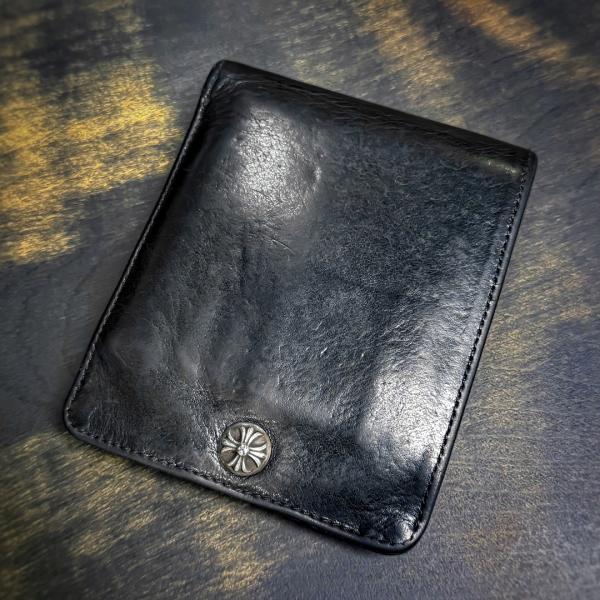 CHROME HEARTS クロムハーツ 1スナップ クロスボタン レザー