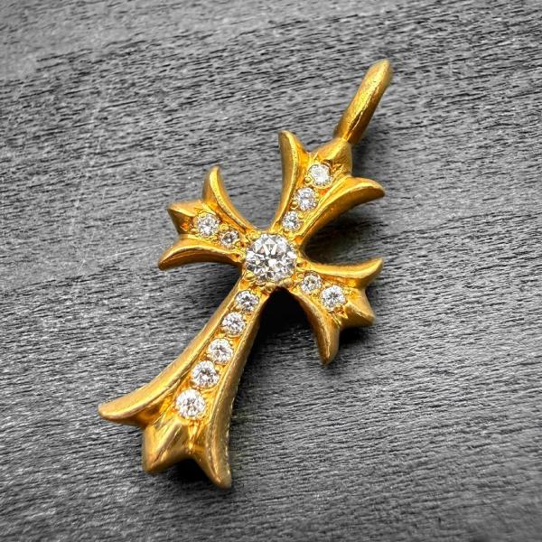 CHROME HEARTS（クロムハーツ） 22K タイニー ファットクロス パヴェ
