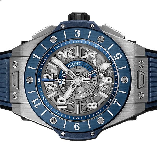 ビッグバン HUBLOT ウブロ GMT チタニウム ブルーセラミック 45mm 471