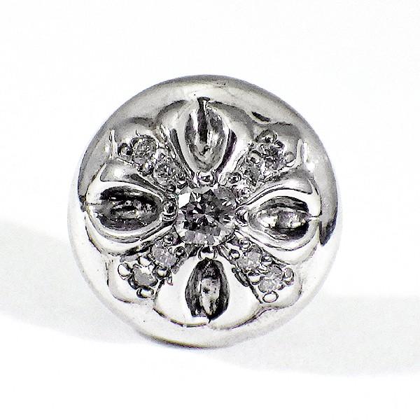 CHROME HEARTS クロムハーツ クロスボールスタッド ピアス ダイヤ CHROME HEARTS（クロムハーツ） クロスボール スタッドピアス パヴェ