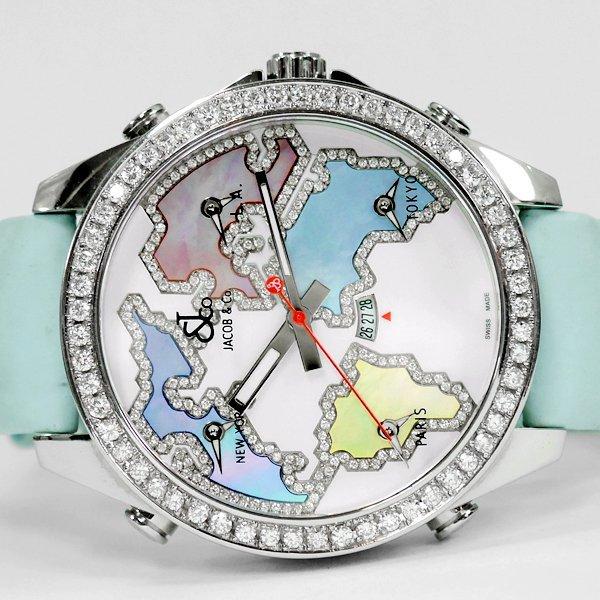 JACOB&CO ジェイコブ 5タイムゾーン 47mm ダイヤモンドベゼル