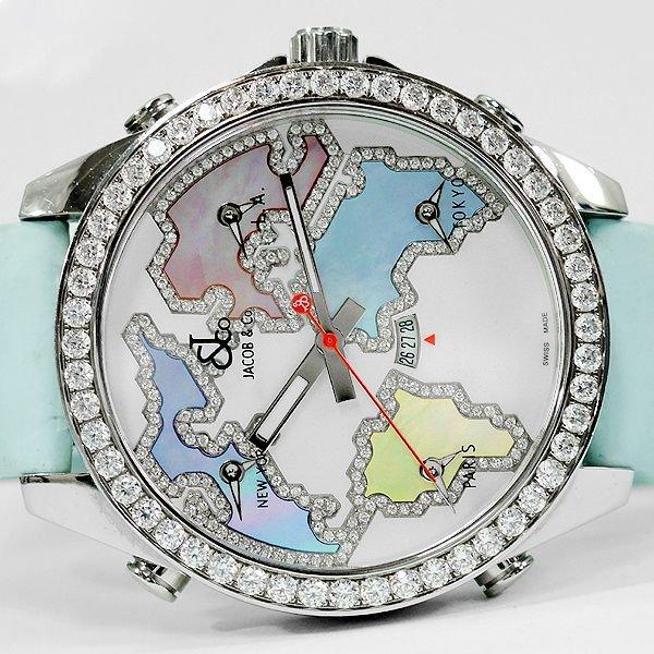 ジェイコブ ファイブタイムゾーン 47mm ジルコニアベゼル JACOB&Co