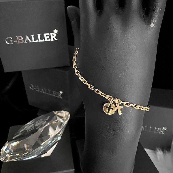 G-BALLER ジーボーラー 】K18 ゴールド アズキ ブレスレット コイン