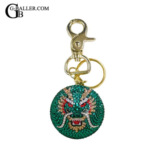 【G-BALLER / ジーボーラー】Rhinestone Ball "Dragon Design" ラインストーンボール 龍 ドラゴンデザイン バッグチャーム