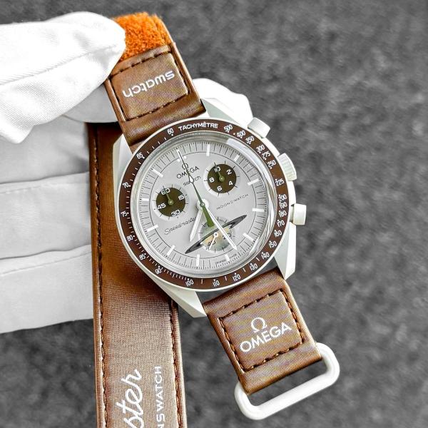 【未使用/国内正規/激レア/付属完備】OMEGA SWATCH オメガ スウォッチ コラボ スピードマスター ミッショントゥサターン ブラウン  SO33TI00