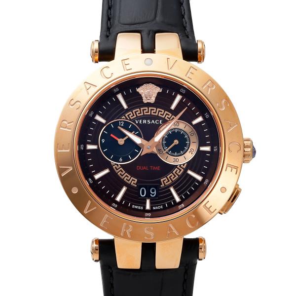 都内で VERSACE ブラウン文字 VEBV00722 Vレース Versace ヴェルサーチ ヴェルサーチ