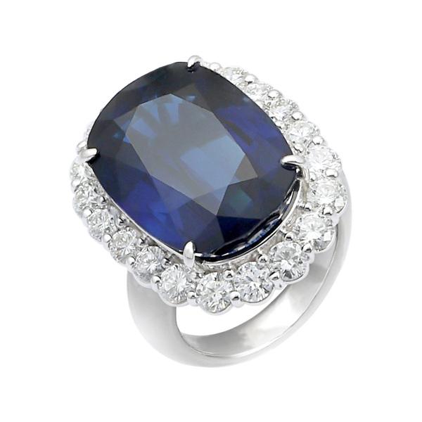 pt900 サファイア　ダイヤモンド　リング Pt900 サファイアとダイヤモンドリング jewelry shop oroshiba