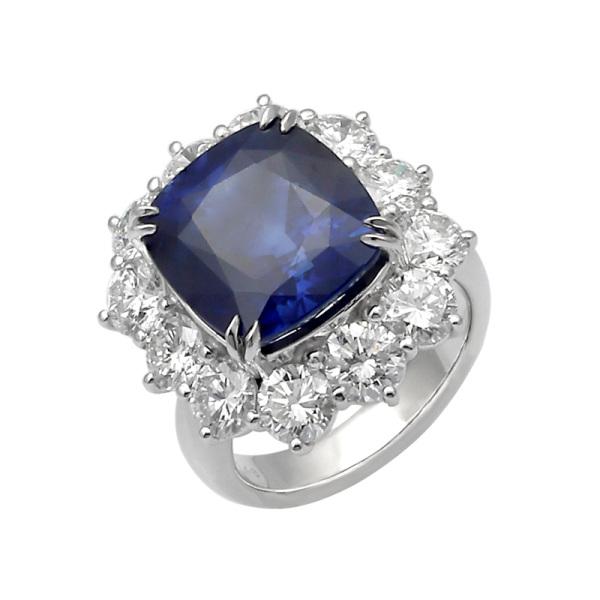 PT900 サファイア ダイヤモンド リング PT900 サファイア ダイヤモンド リング : ジェムキャッスルゆきざき