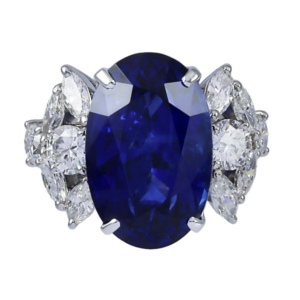 PT900 サファイア ダイヤモンド リング : ジェムキャッスルゆきざき