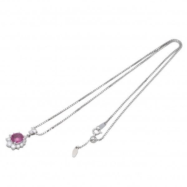 プラチナ850 プラチナ900 ルビーダイアモンドネックレス