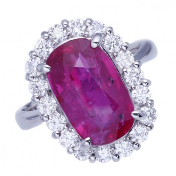 Pt900 ルビー　ダイヤモンド　プラチナリング　10号 PT900 プラチナ ルビー ダイヤモンド ルビー0.57ct ダイヤ0.02ct