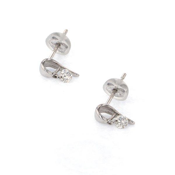 K18ホワイトゴールド ダイヤモンド ピアス : ジェムキャッスルゆきざき