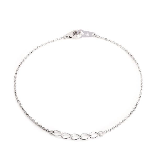 K18WGブレス K18WG ホワイトゴールド チェーン ブレスレット : ジェムキャッスル