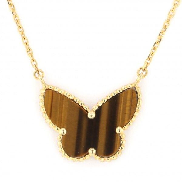 ヴァンクリーフ アーペル ネックレス ペンダント イエローゴールド ラッキー アルハンブラ パピヨン ペンダント レディース ジュエリー Nbe Am